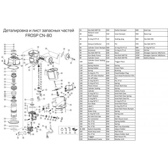 Крепление регулировки магазина (№86) для FROSP CN-80